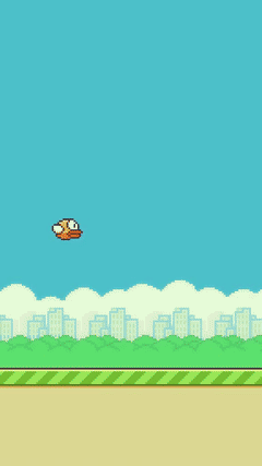Flappy Bird, trained preview
